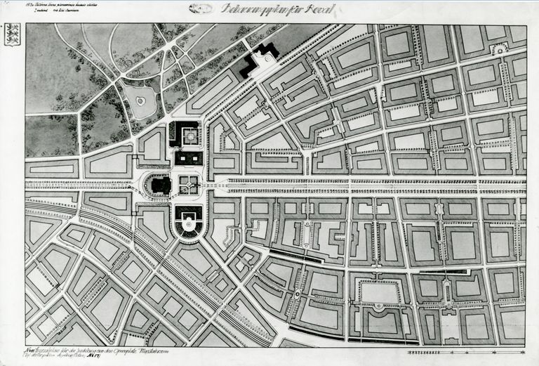 Карта Большого Таллинна: грандиозные планы преобразования Ласнамяэ не затрагивали Кадриорг, 1913 год.
