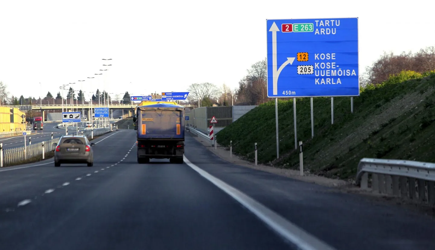 Kose-Aruvalla teelõik.
