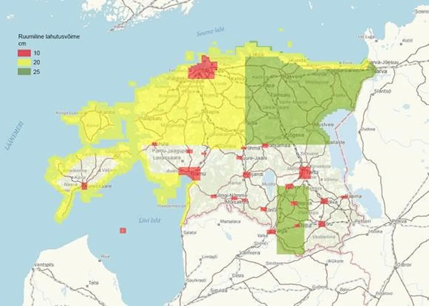 Eesti põhjapoolne ala on uute ortofotodega kaetud.