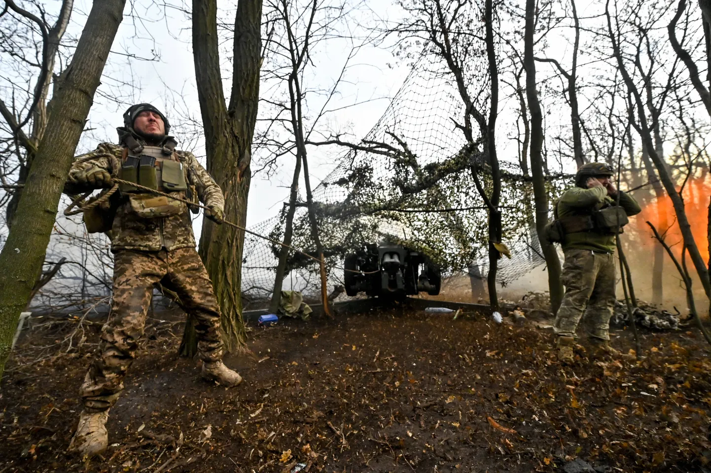 Ukraina 110. territoriaalkaitsebrigaadi suurtükiüksus andmas tuld vaenlase positsioonide pihta Zaporižžja oblastis.