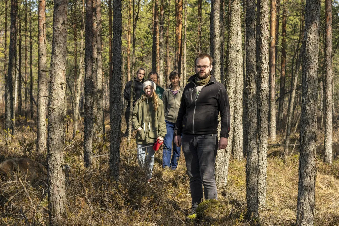 Hulk Kolga-Jaani ümbruse inimesi on koondunud mittetulundusühingusse Niilusoo, et kaitsta metsast raba turbamaardlaks muutmise eest. Eile käisid ühingu liikmetest rabas Martin Laansalu (esiplaanil), Susi Kübarsepp, Eda Ala, Tiit Remmelg ja Ats Remmelg.