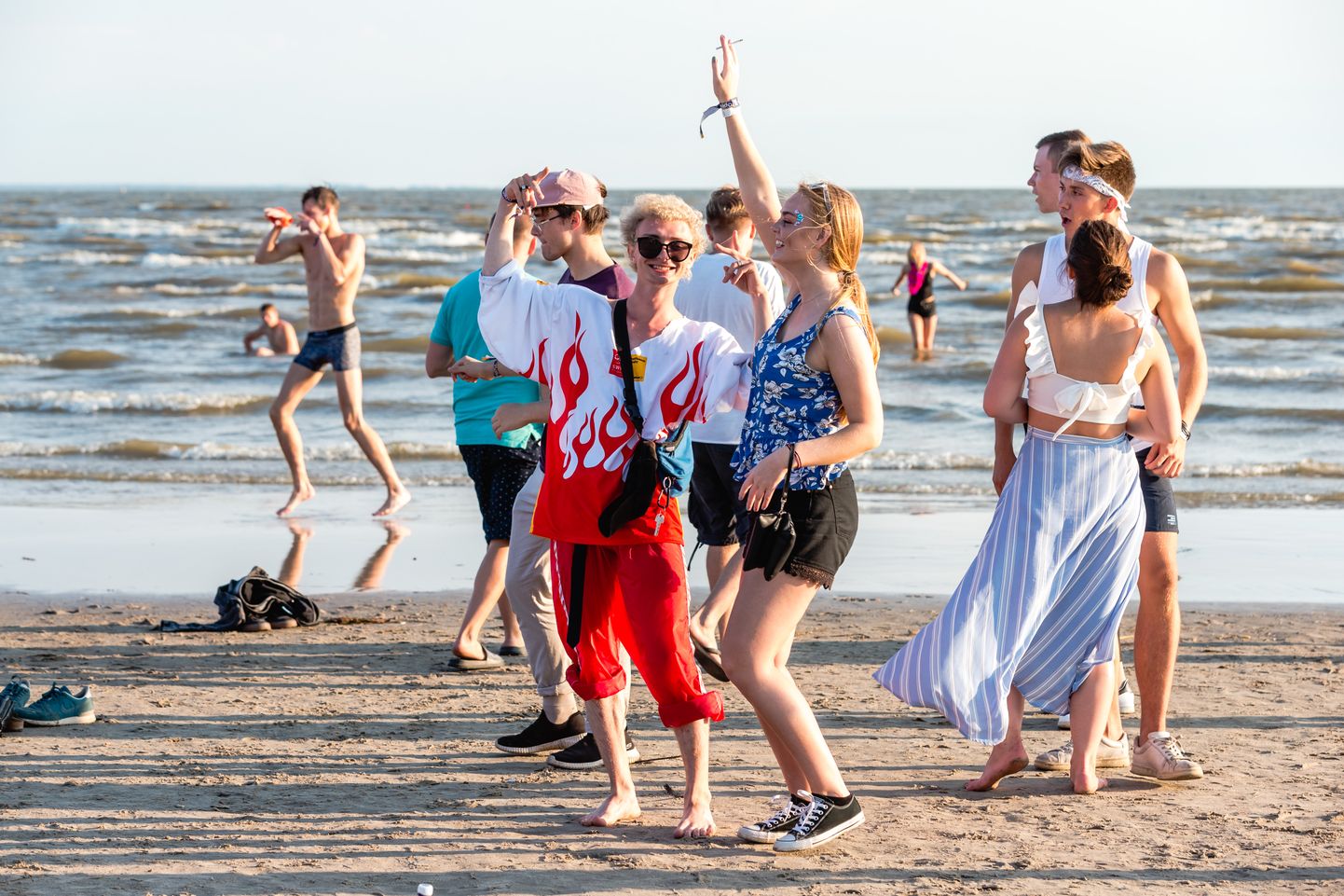 Pärnu, 18.08.2018, Weekend Festivali 3. päev. Pärnu keskrand jääb külastajatele kitsaks ka tavalistel ilusa ilmaga suvepäevadel.