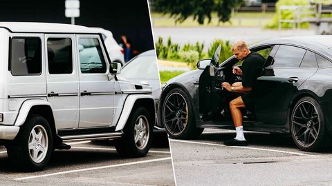 FOTO ⟩ Jaudīgi "Mercedes" un luksusa klases BMW. Ar kādiem spēkratiem braukā mūsu basketbolisti?