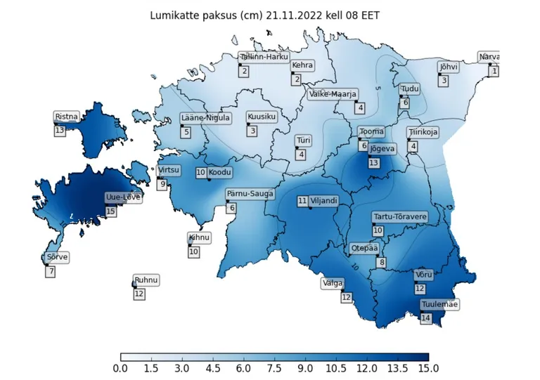 Lumekaart 21. novembri hommikul.