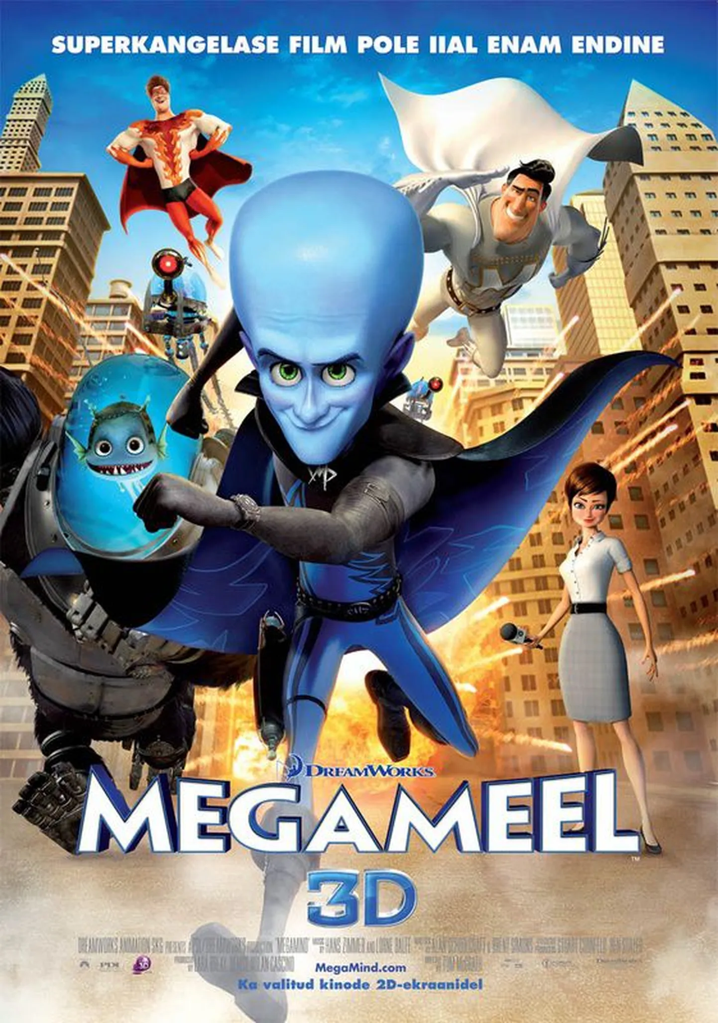 "Megameel" on uus lustiline 3D animaseiklus tervele perele.