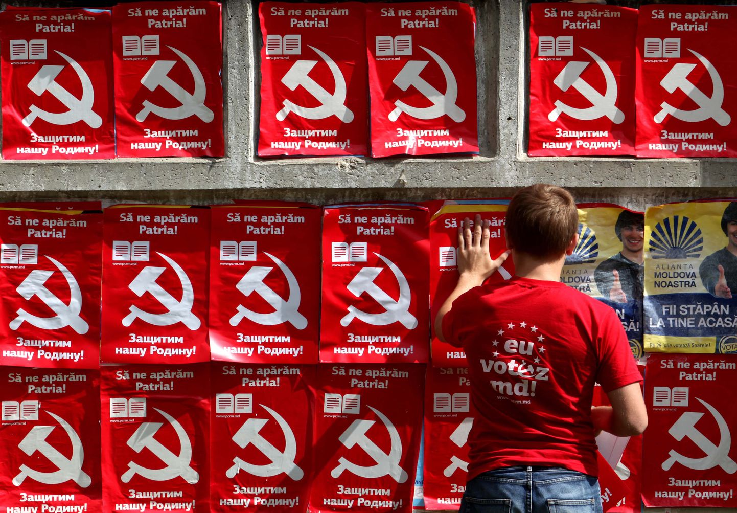 Kommunistliku partei valimisplakatid Moldovas.