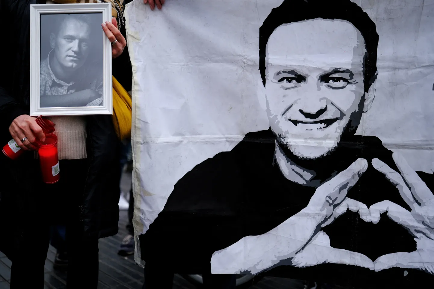 Vene opositsioonijuhi Aleksei Navalnõi mälestamine Hispaanias Barcelonas