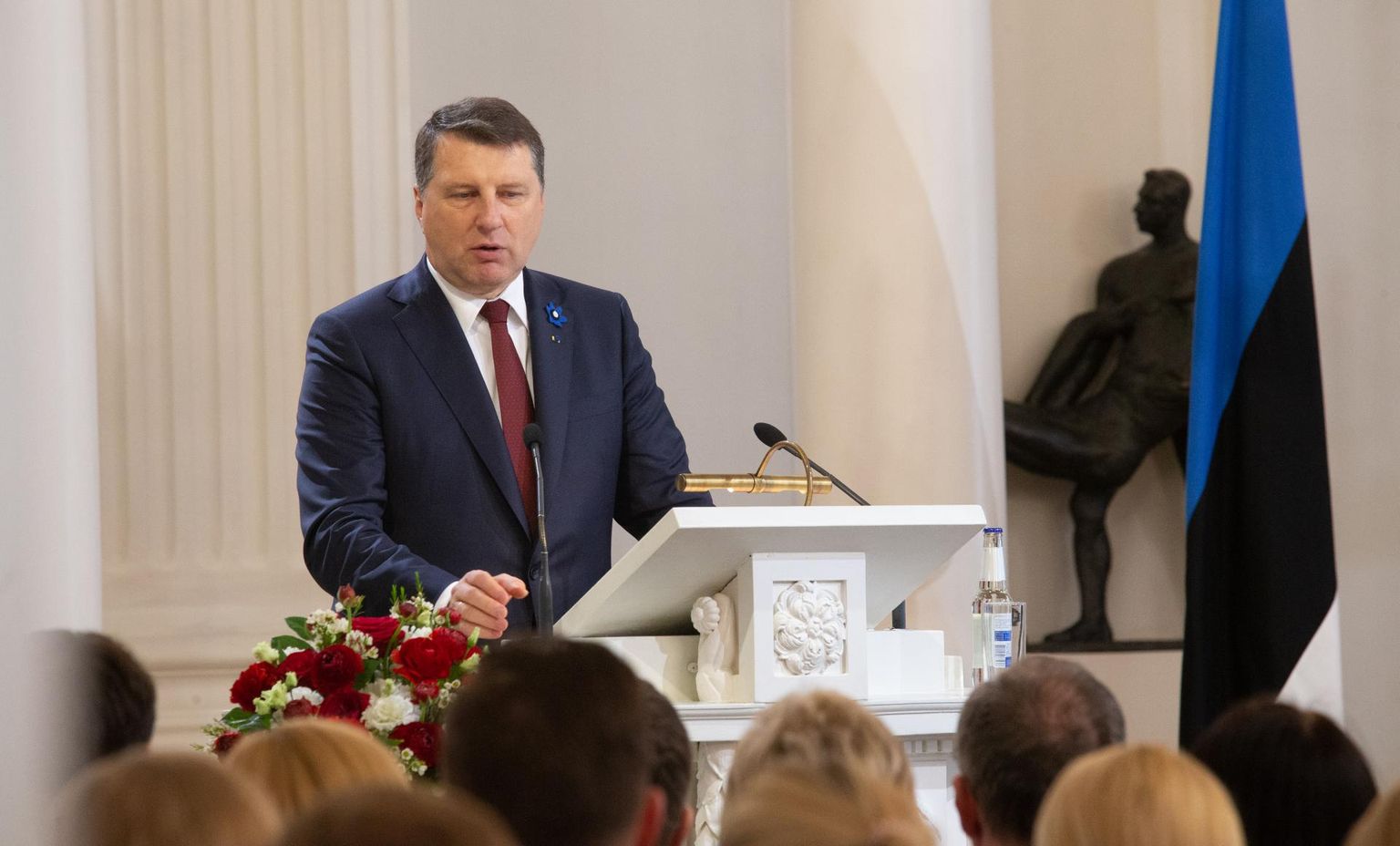 Tartu. Eesti.11APR19- Läti president Raimonds Vējonis külastas Tartu ülikooli.