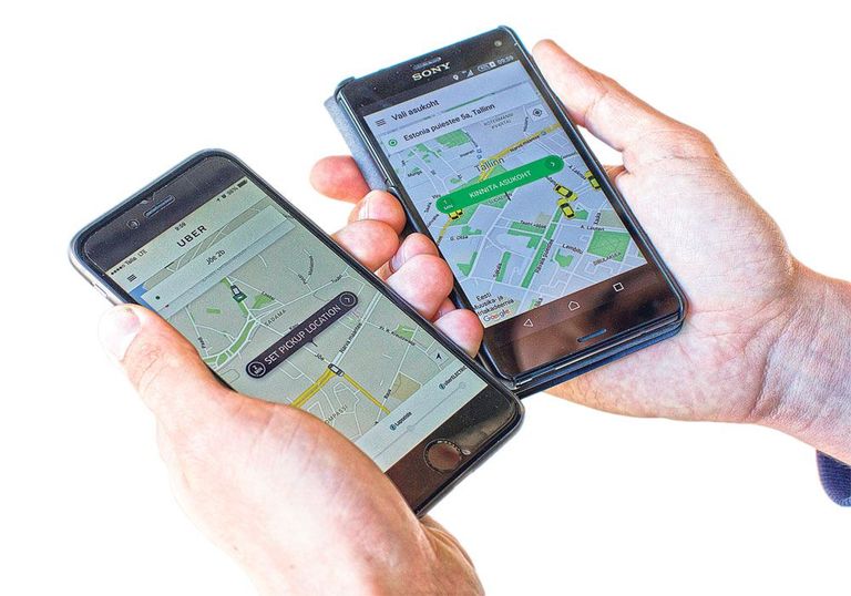 Мобильные приложения для заказа такси.