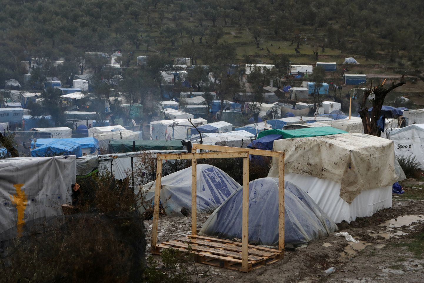 Lesbose saarel asuv Moria põgenikelaager 6. veebruaril 2020.