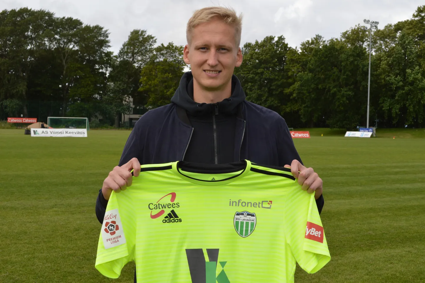 FCI Levadia uus väravavaht Richard Aland.