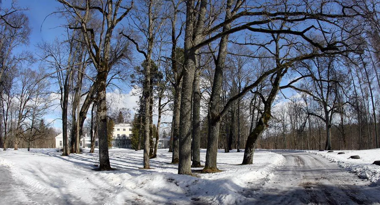 Mõisapargid kätkevad endas nii loodust, ajalugu kui tänapäeva. Sellel pildil on Heimtali mõisa park, kus iga päev kõnnivad mõisahoones töötava põhikooli õpilased.