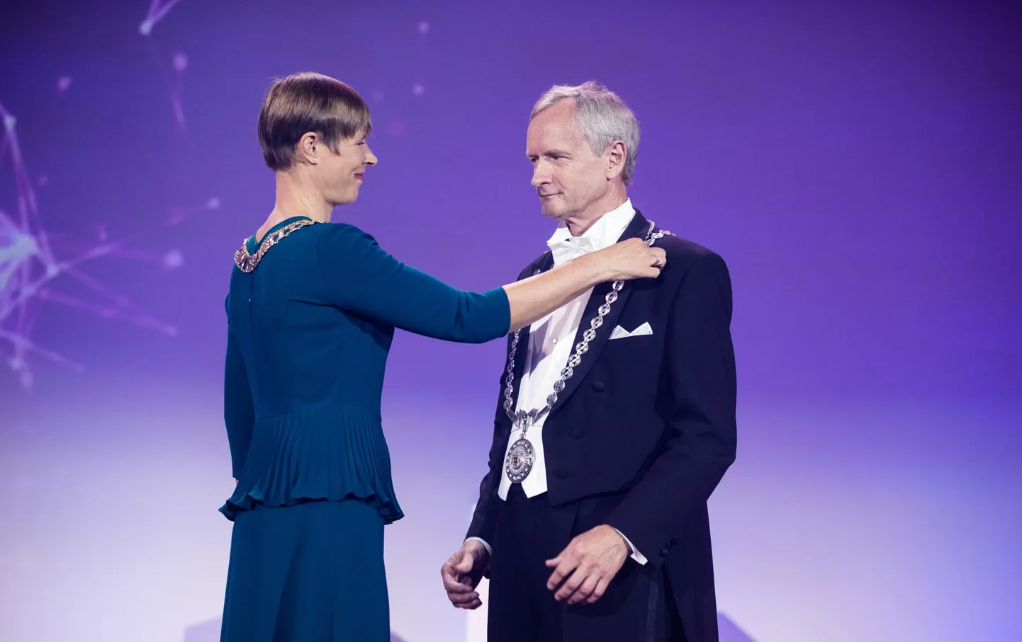 President Kersti Kaljulaid ja Tallinna Tehnikaülikooli uus rekotr Tiit Land. 