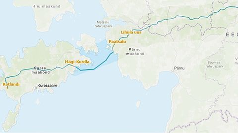 Selgus Eesti-Läti IV elektriühenduse eelistatud trass