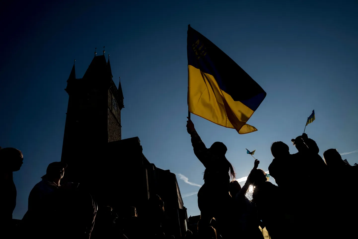 Ukrainat toetav meeleavaldus Praha südalinnas. Foto on illustratiivne.