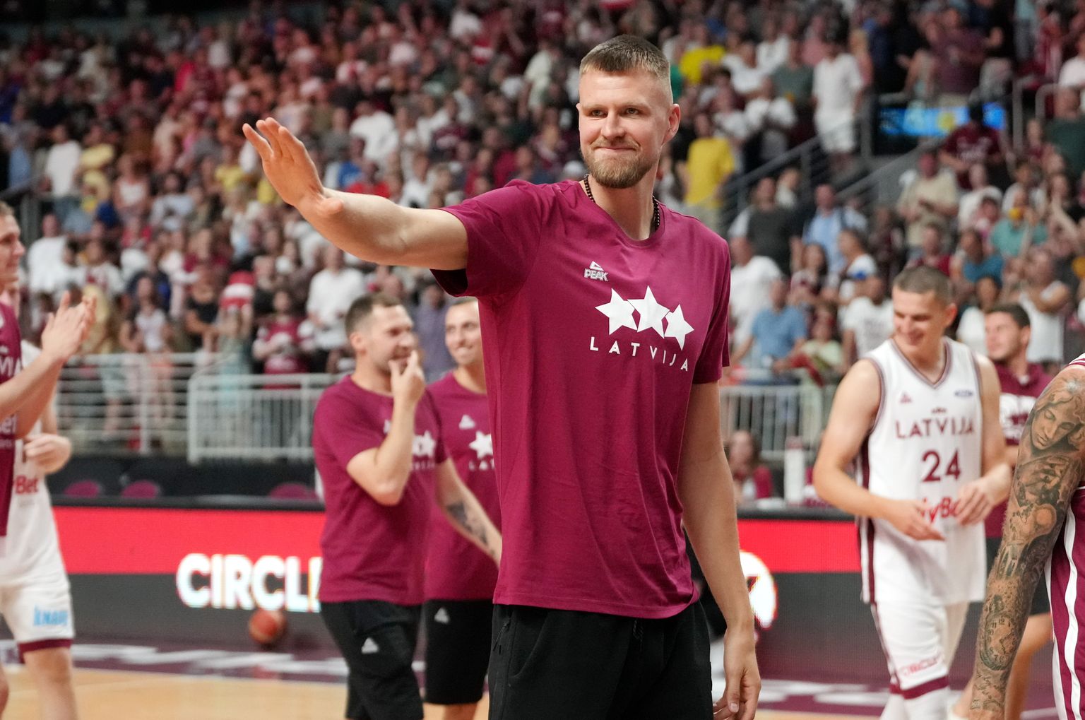 Latvijas basketbola valstsvienības spēlētājs Kristaps Porziņģis