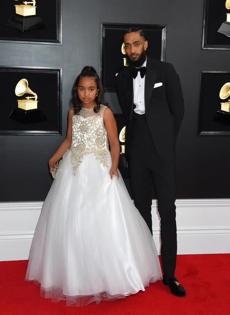 Nipsey Hussle ja ta tütar Emani Asghedom 10. veebruaril 2019 Grammy muusikaauhindade galal
