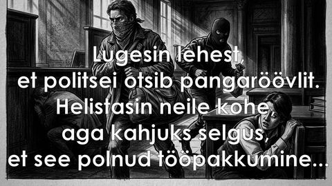 Lugesin lehest, et politsei otsib pangaröövlit