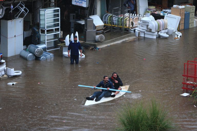 Üleujutus Liibanoni pealinnas Beirutis.