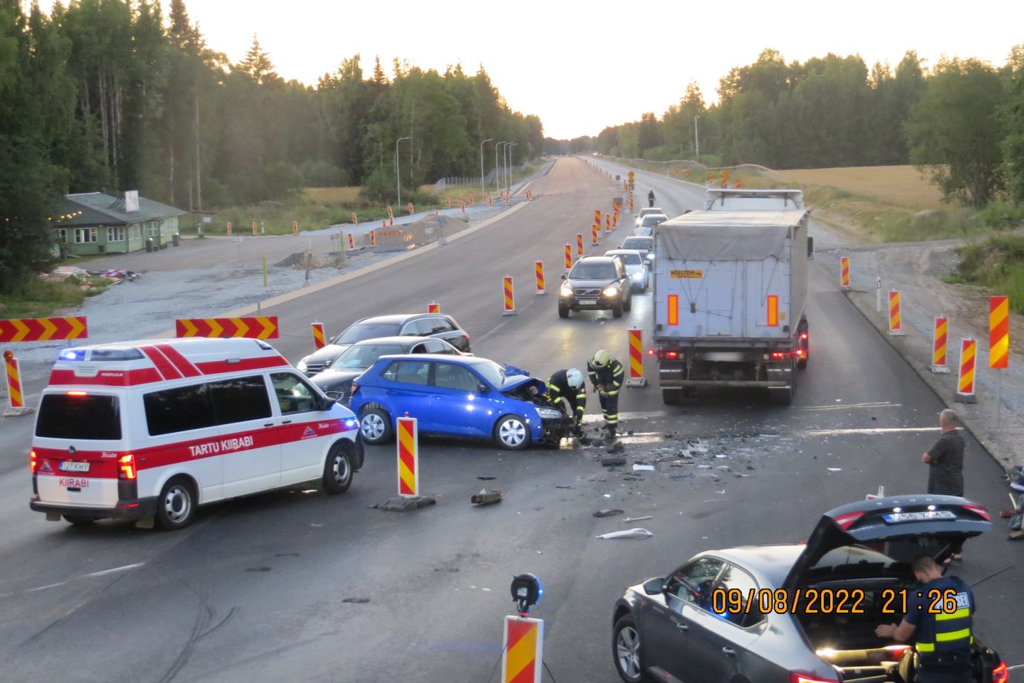 Авария на шоссе Таллинн-Тарту.