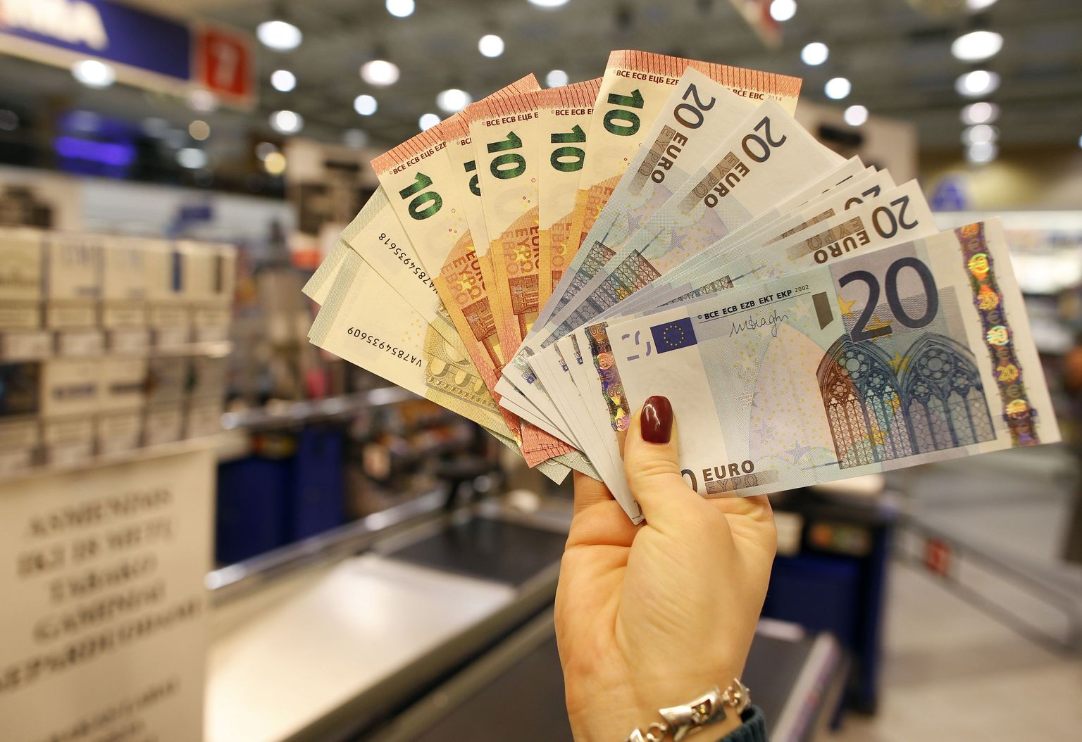 Euro uued rahatähed Leedus.