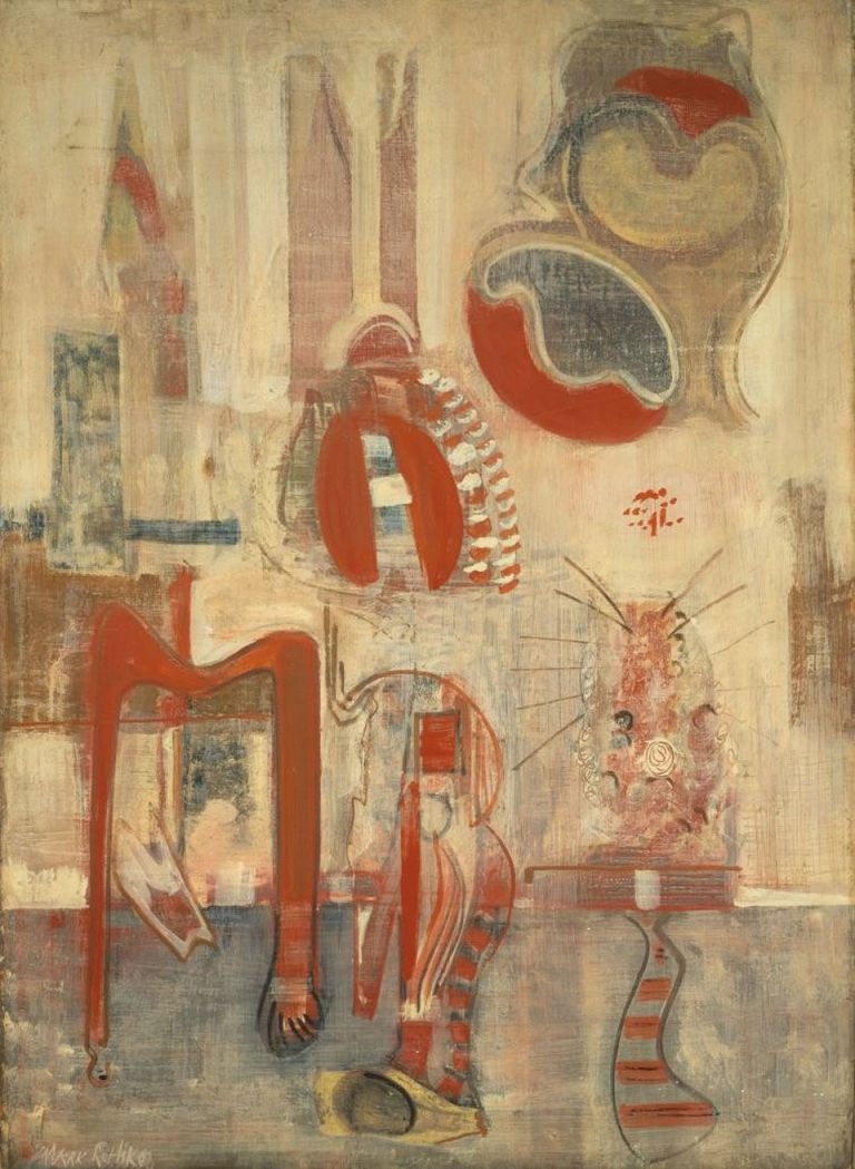 Marks Rotko. Svētnīca Karnakā, 1946, audekls, eļļa, 94,9 x 69,9 cm, Kristofera Rotko kolekcija