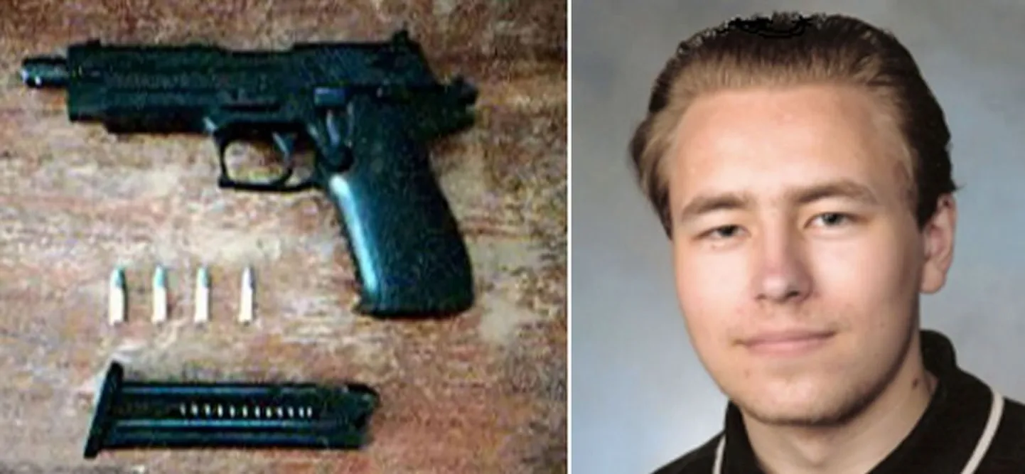 Soomes kaheksa inimest ja iseenda tapnud Pekka-Eric Auvinen ja tema taparelv..