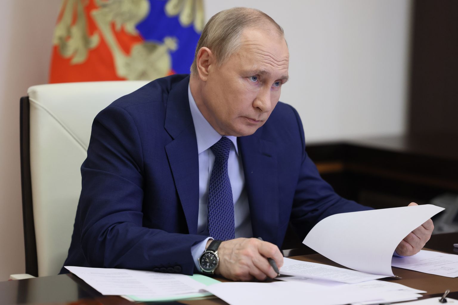 Vladimir Putin videokonverentsil 2. juunil.