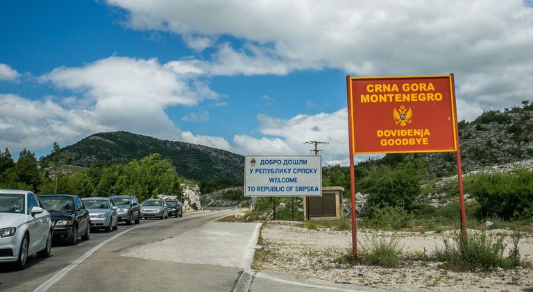 Montenegro ning Bosnia ja Hertsegoviina (Serblaste Vabariigi) vaheline piir.