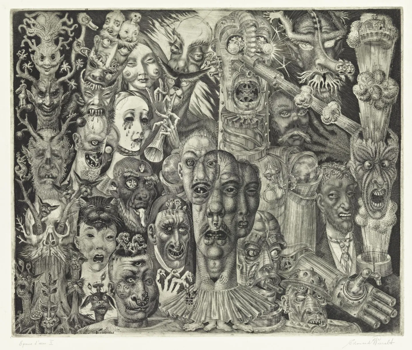 Eduard Wiiralt (1898–1954). «Põrgu». 1930–1932. Ofort, vasegravüür. Eesti Kunstimuuseum