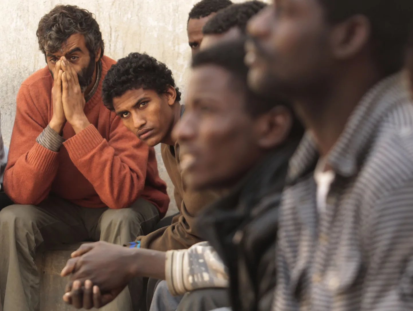 Arvatavad Gaddafi palgasõdurid Banghazi vanglas. Valdav enamus Liibüas tegutsevatest palgasõduritest on pärit Sahara-tagusest Aafrikast.