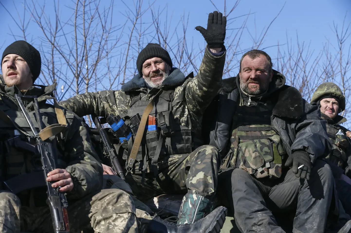 Ukraina sõdurite lahkumine Debaltseve piirkonnast.