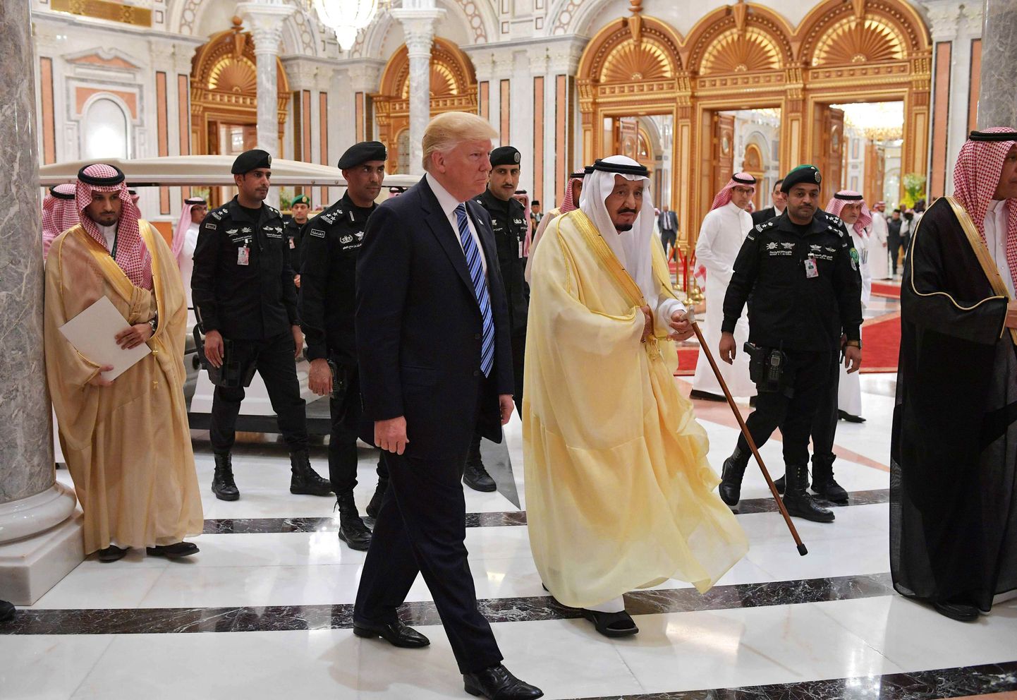 USA Donald Trump ja Saudi Arabia kuningas Salman bin Abdulaziz al-Saud.