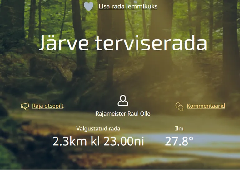 Обновленная информация на сайте terviserajad.ee