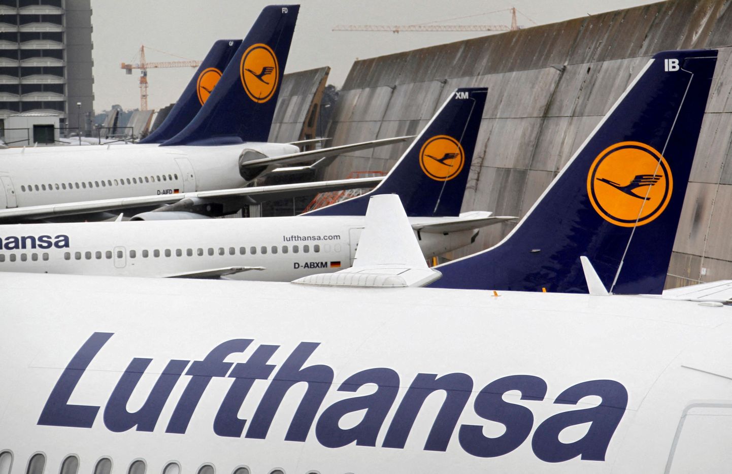 Lufthansa lennukid Frankfurdi lennuväljal.