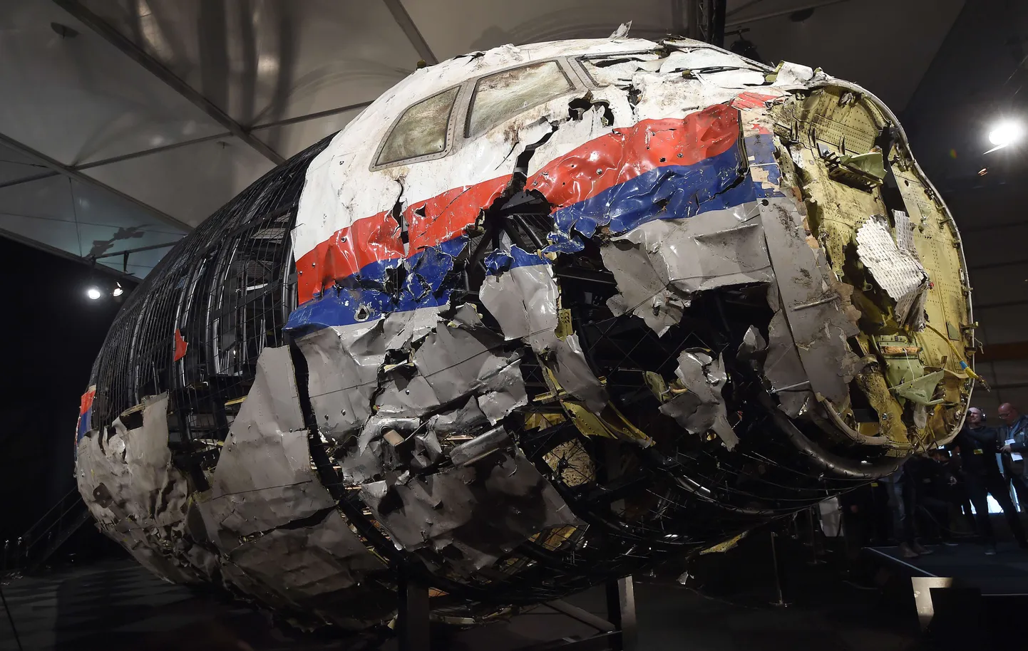 Malaysia Airlines Boeing 777-200 jäänused pressiesitlusel