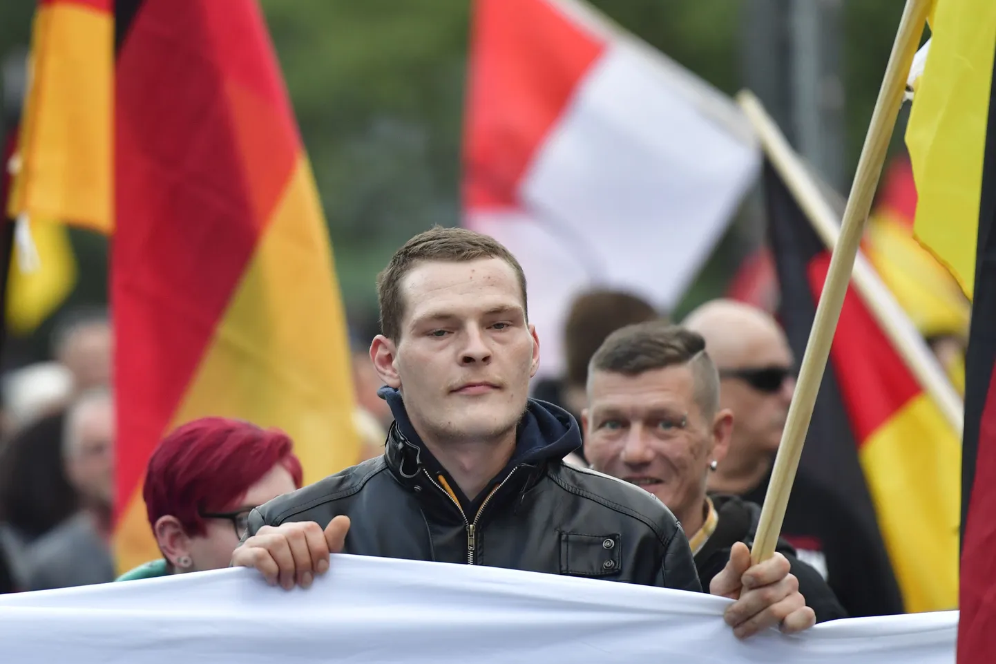Paremäärmuslaste meeleavaldus Saksamaal Chemnitzis.