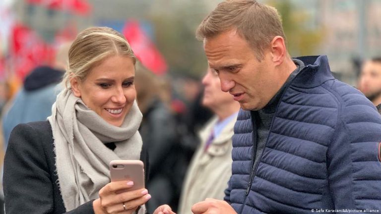 Любовь Соболь и Алексей Навальный