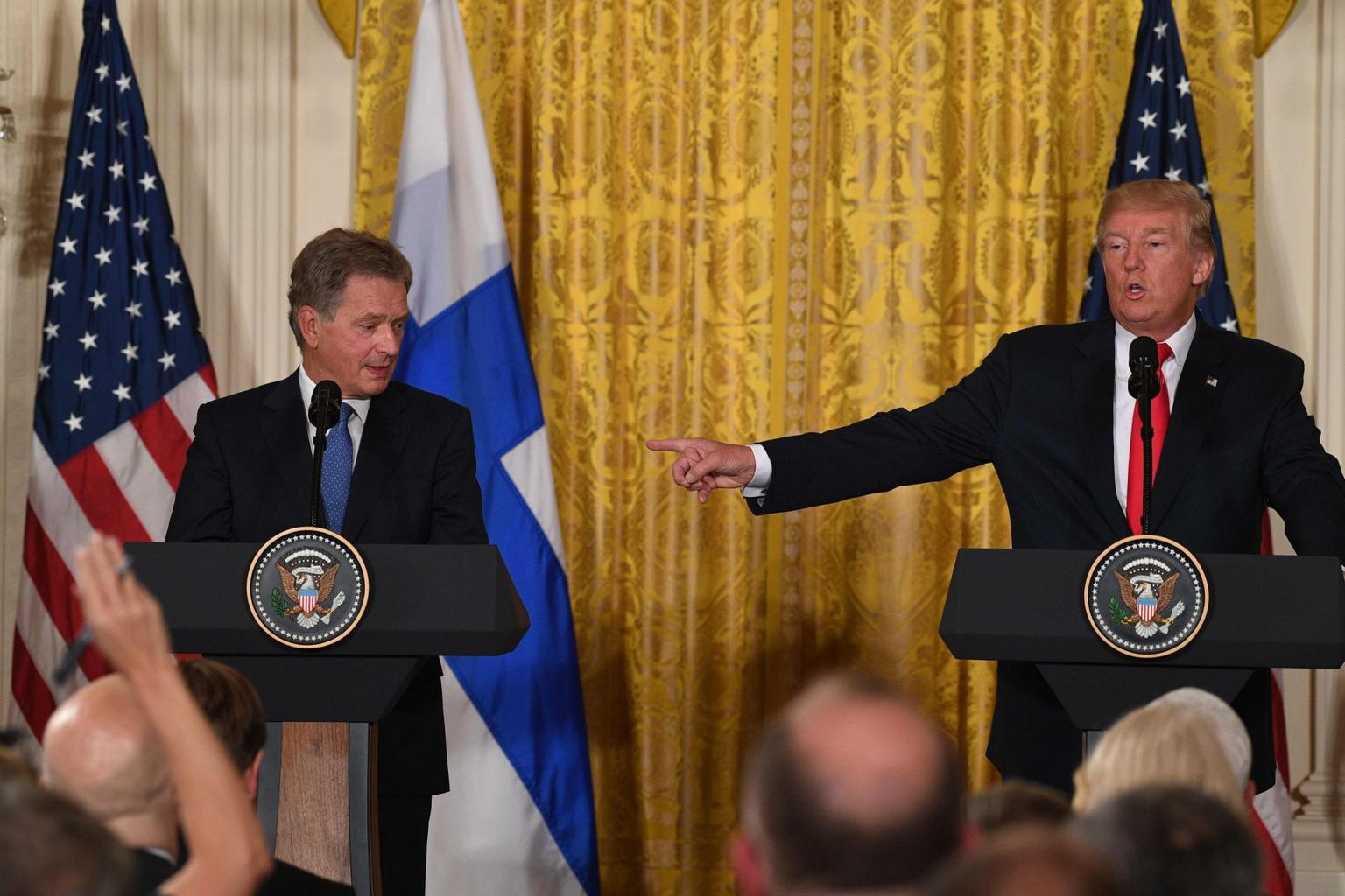 Soome president Sauli Niinistö ja USA president Donald Trump.