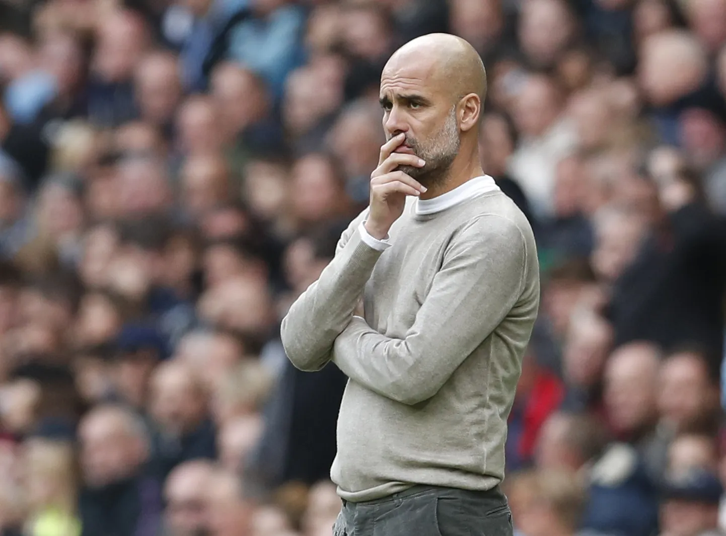 Manchester City peatreeneril Josep Guardiolal polnud eile meeldiv õhtu.