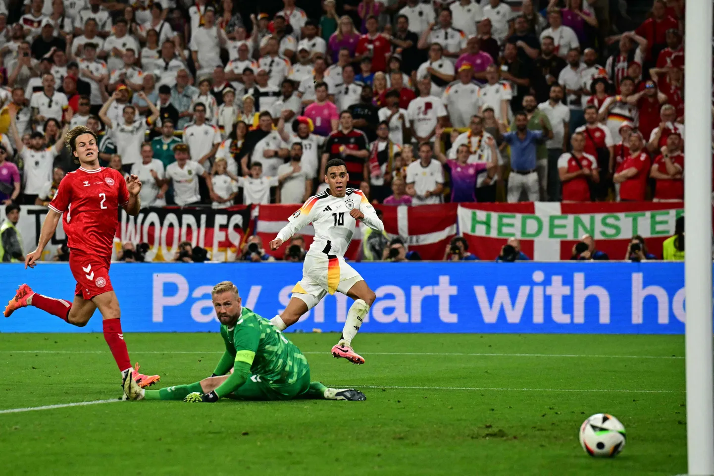 Taani vastu Saksamaa teise värava löönud Jamal Musiala.