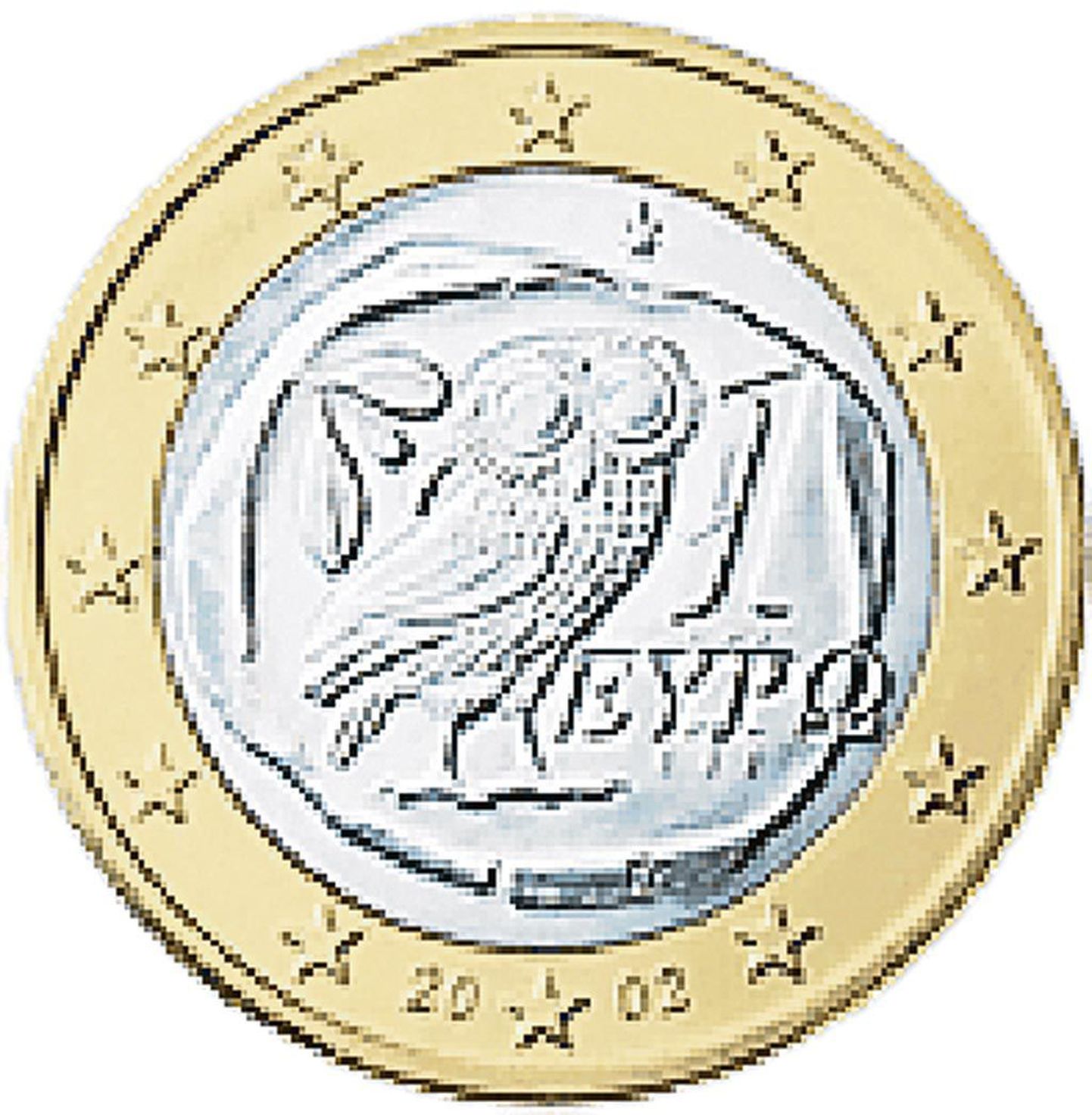 Kreeka euromünt.