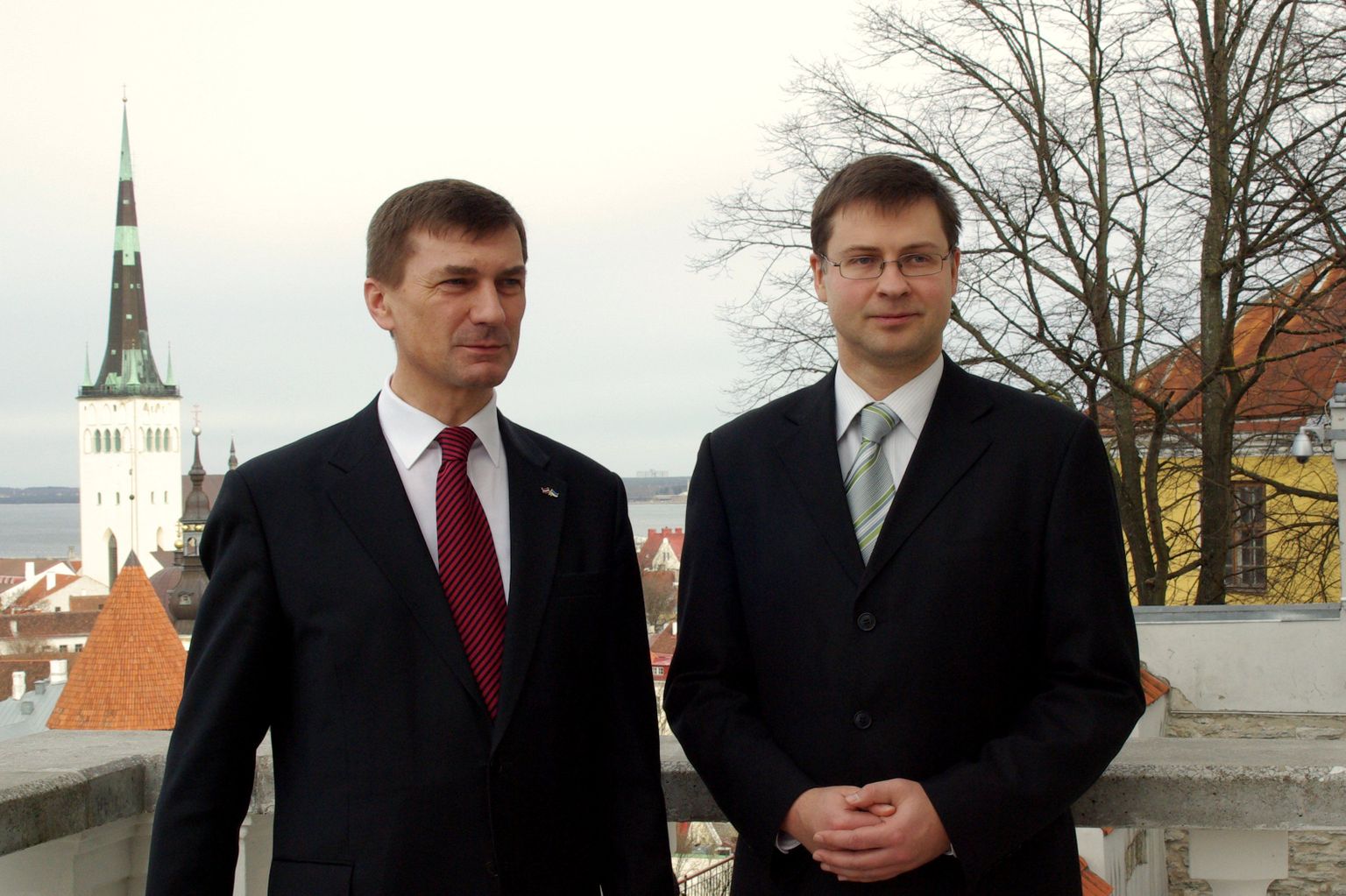 Andrus Ansip ja Valdis Dombrovskis.
