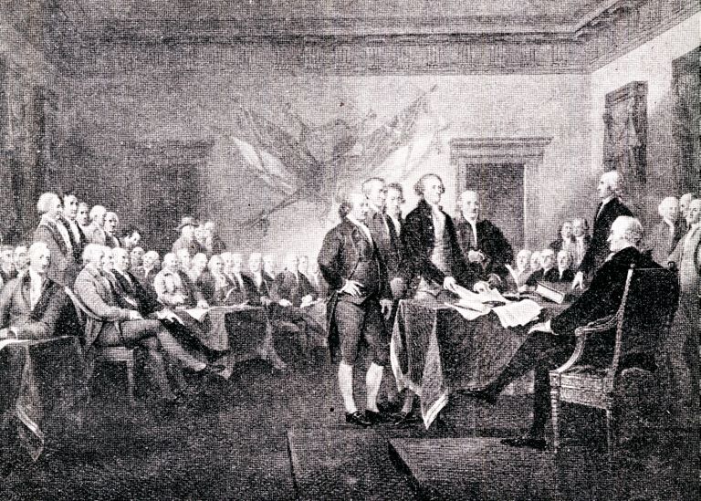 Maal, millel on kujutatud Ameerika Ühendriikide Iseseisvusdeklaratsiooni vastu võtmist 4. juulil 1776