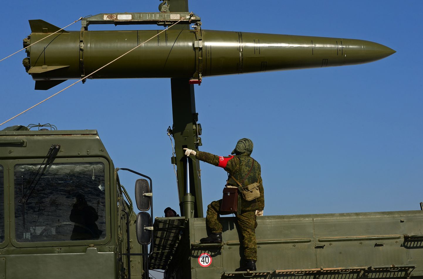 Iskander-M raketikompleksi rakett mullu novembris Primorjes toimunud õppusel.