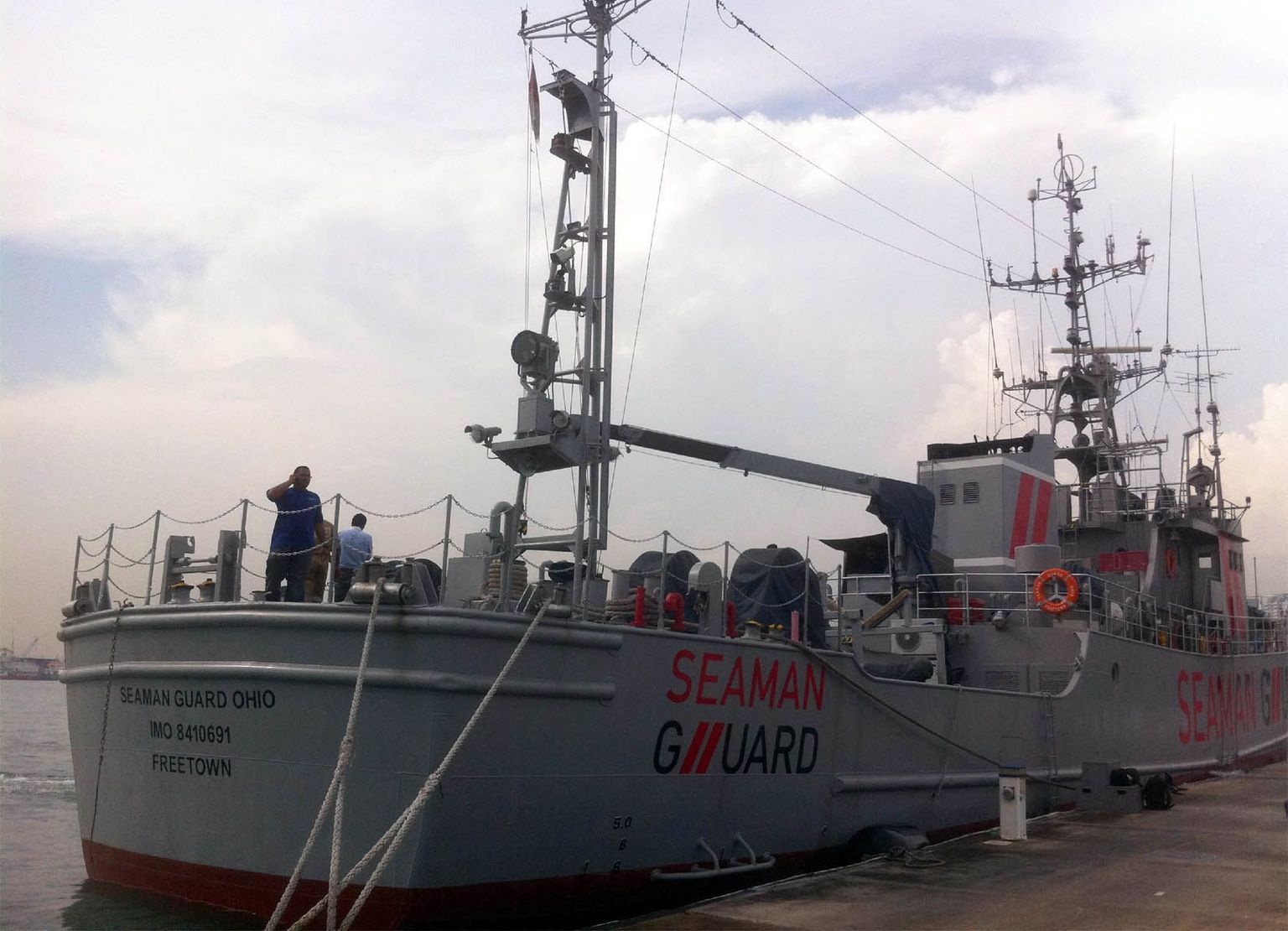 Seaman Guard Ohio 18. oktoobril India Tuticorini sadamas.