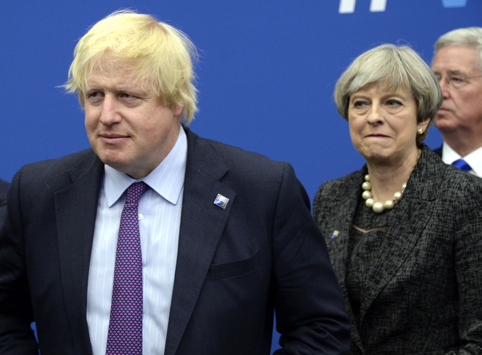Boris Johnson (vasakul) ja Theresa May.