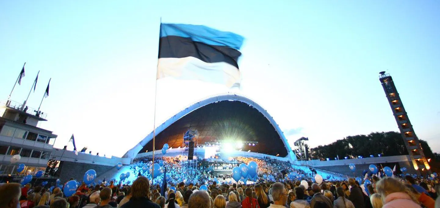 20. august 2008. Öölaulupidu «Märkamise aeg» Tallinna lauluväljakul.