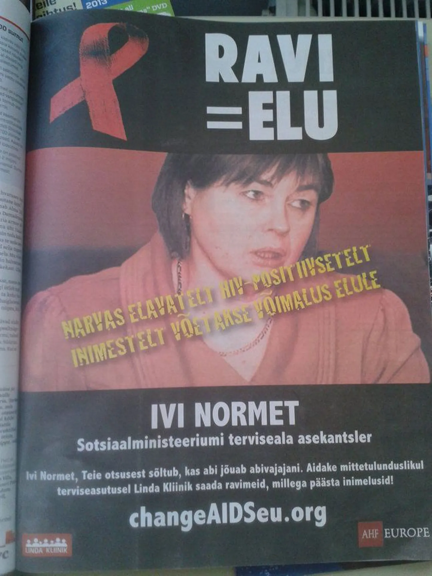 Eesti Ekspressis ilmunud reklaam.