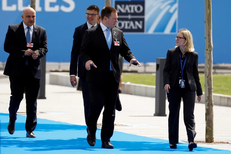 Kaitseminister Jüri Luik, välisminister Sven Mikser ja peaminister Jüri Ratas mullusuvisel NATO tippkohtumisel.